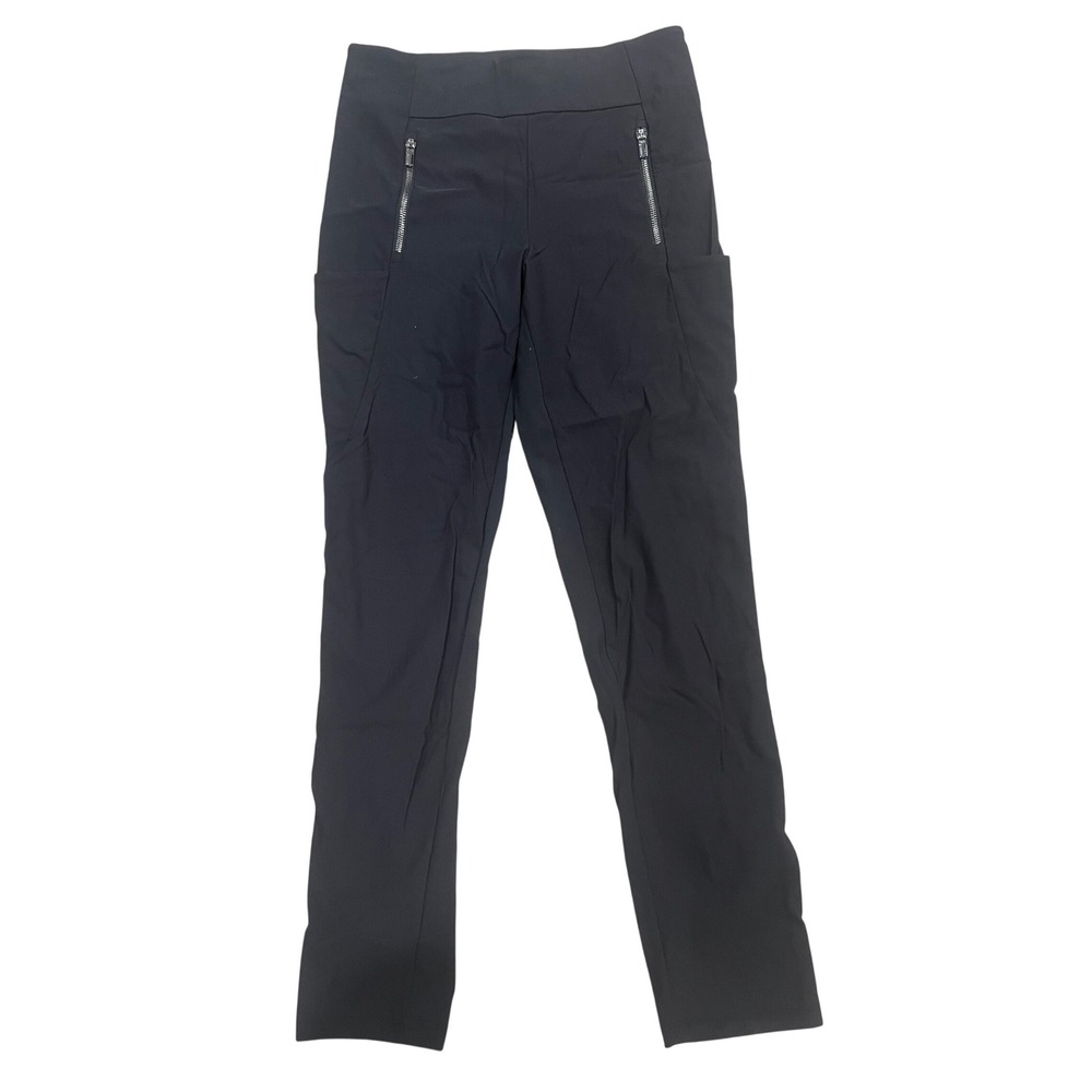 Athleta Headlands Hybrid Trekker Pants Women Black Zip Cargo Sz 8 Hiking Commute